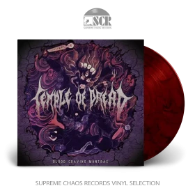 TEMPLE OF DREAD · Blood Craving Mantras | TRANSPARENT RED/BLACK LP (Death Metal Vinyl)