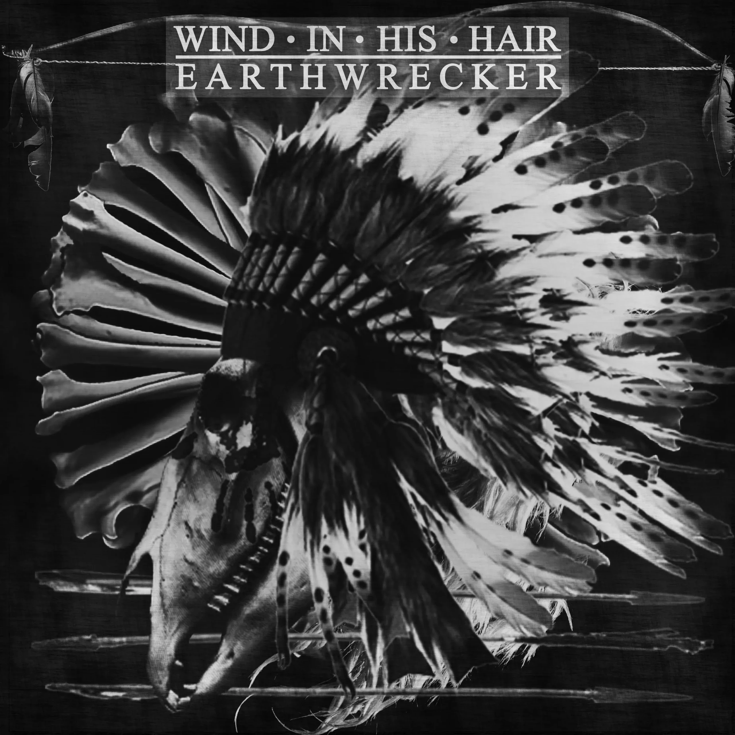 WIND IN HIS HAIR - Earthwrecker · WHITE SPLATTER LP (Black Metal Vinyl) · Bild 1