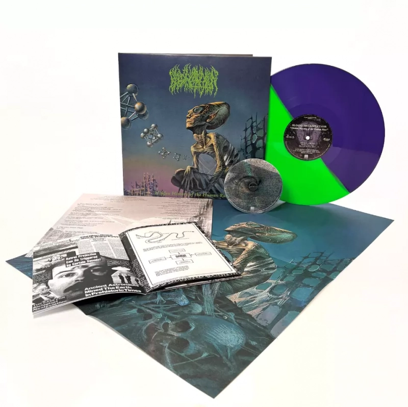 BLOOD INCANTATION - Hidden History of the Human Race · NEON GREEN/LILAC SPLIT LP+CD (Death Metal Vinyl)