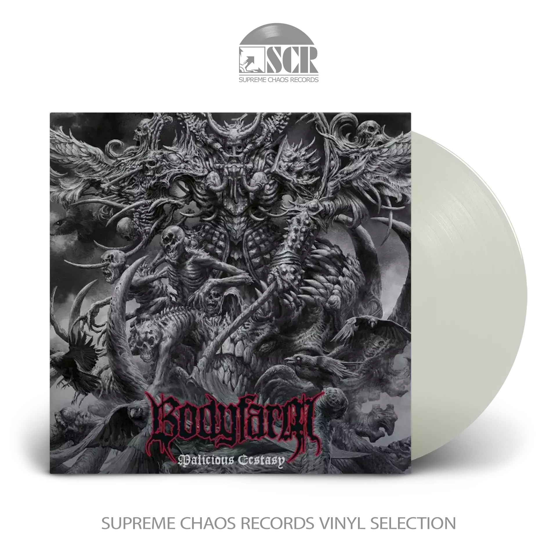 BODYFARM - Malicious Ecstasy · ULTRA CLEAR LP (Death Metal / Grind Vinyl)