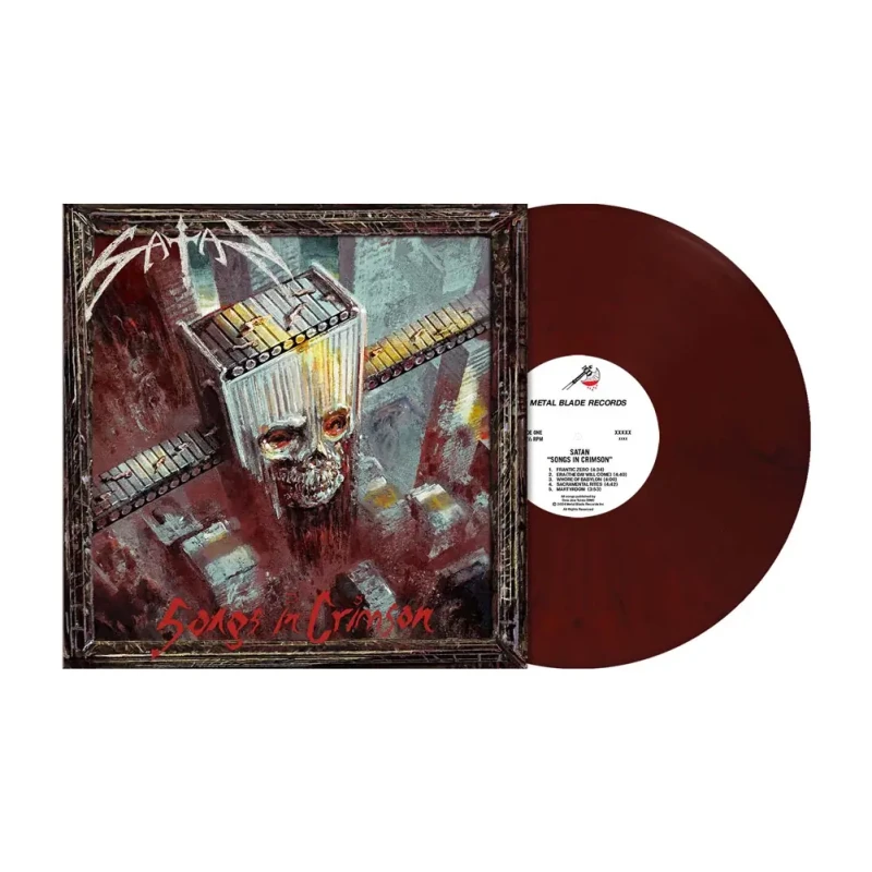 Satan · Songs in Crimson | Dark Crimson RED Marbled LP