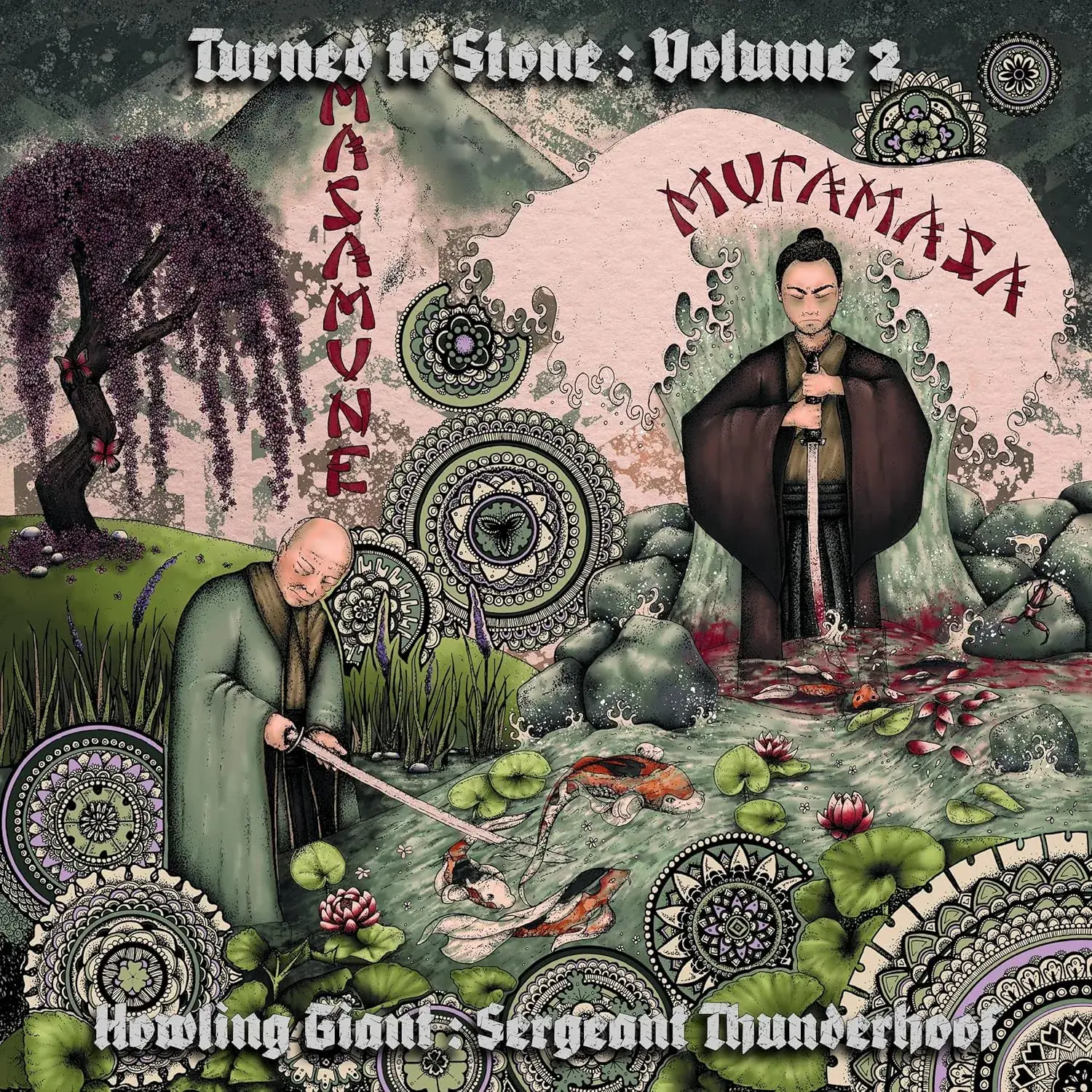 HOWLING GIANT/SERGEANT THUNDERHOOF · Turned To Stone Ch 2: Masamune & Muramasa | BLACK LP (Psychedelic Metal/Doom Metal Vinyl) · Bild 1