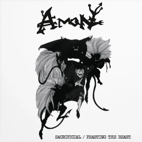 AMON · Sacrificial / Feasting The Beast | SPLATTER LP (Death Metal Vinyl) · Bild 1