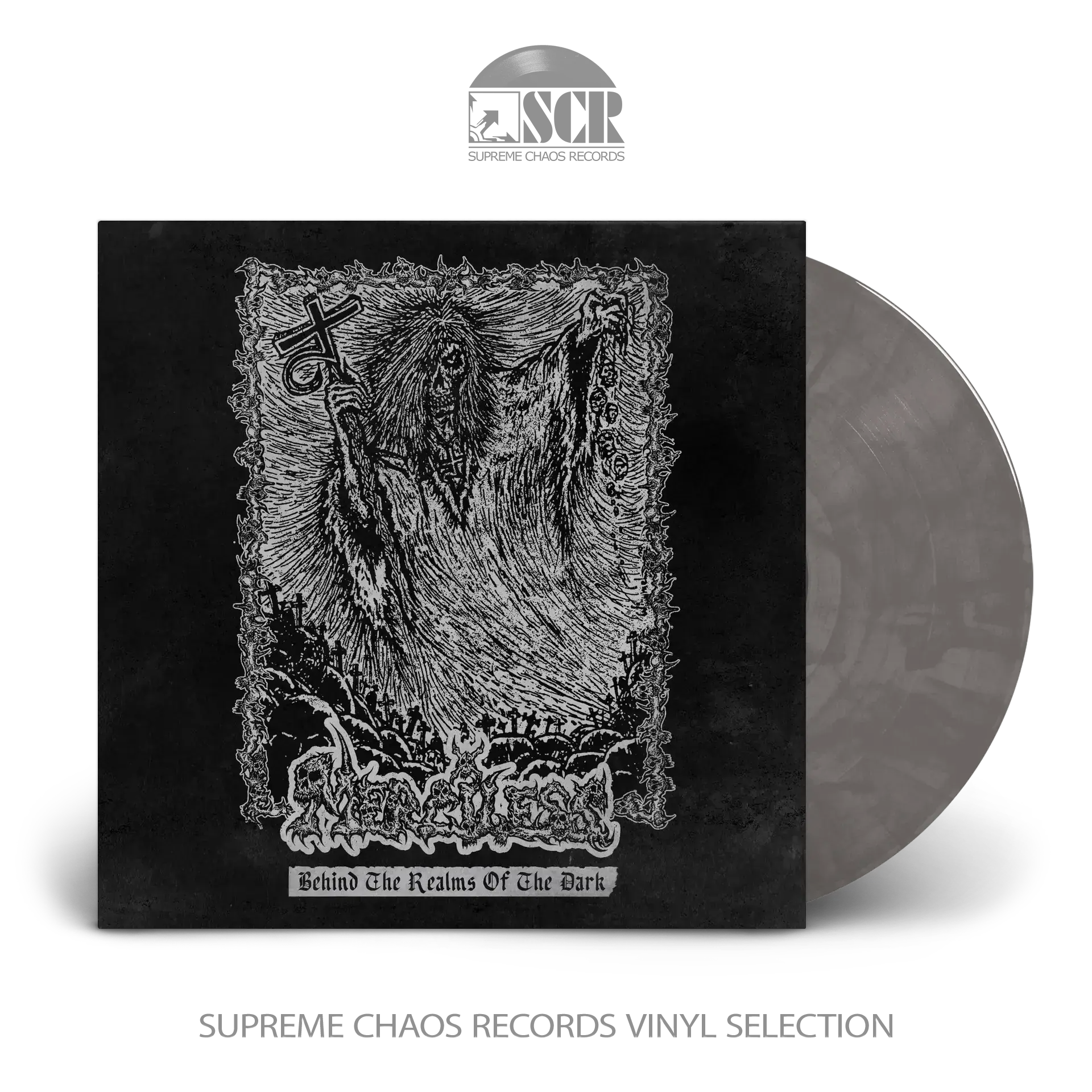 MERCILESS - Behind The Realms Of The Dark · CLEAR/BLACK LP (Death Metal Vinyl)