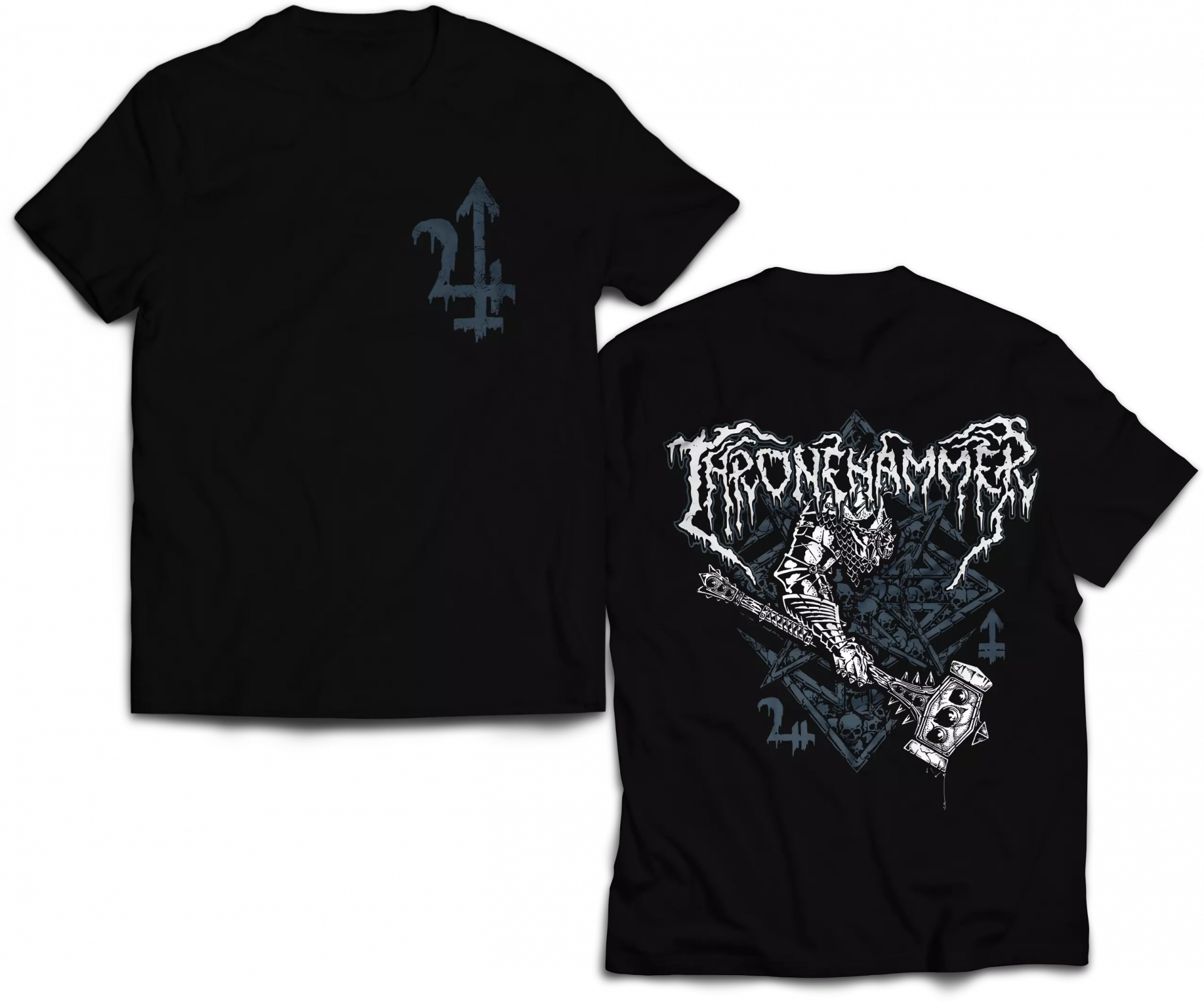 THRONEHAMMER - Hammer & Sigil · T-SHIRT THRONEHAMMER - Hammer & Sigil · T-SHIRT (Doom Metal/Epic Metal/Death Metal Clothes)