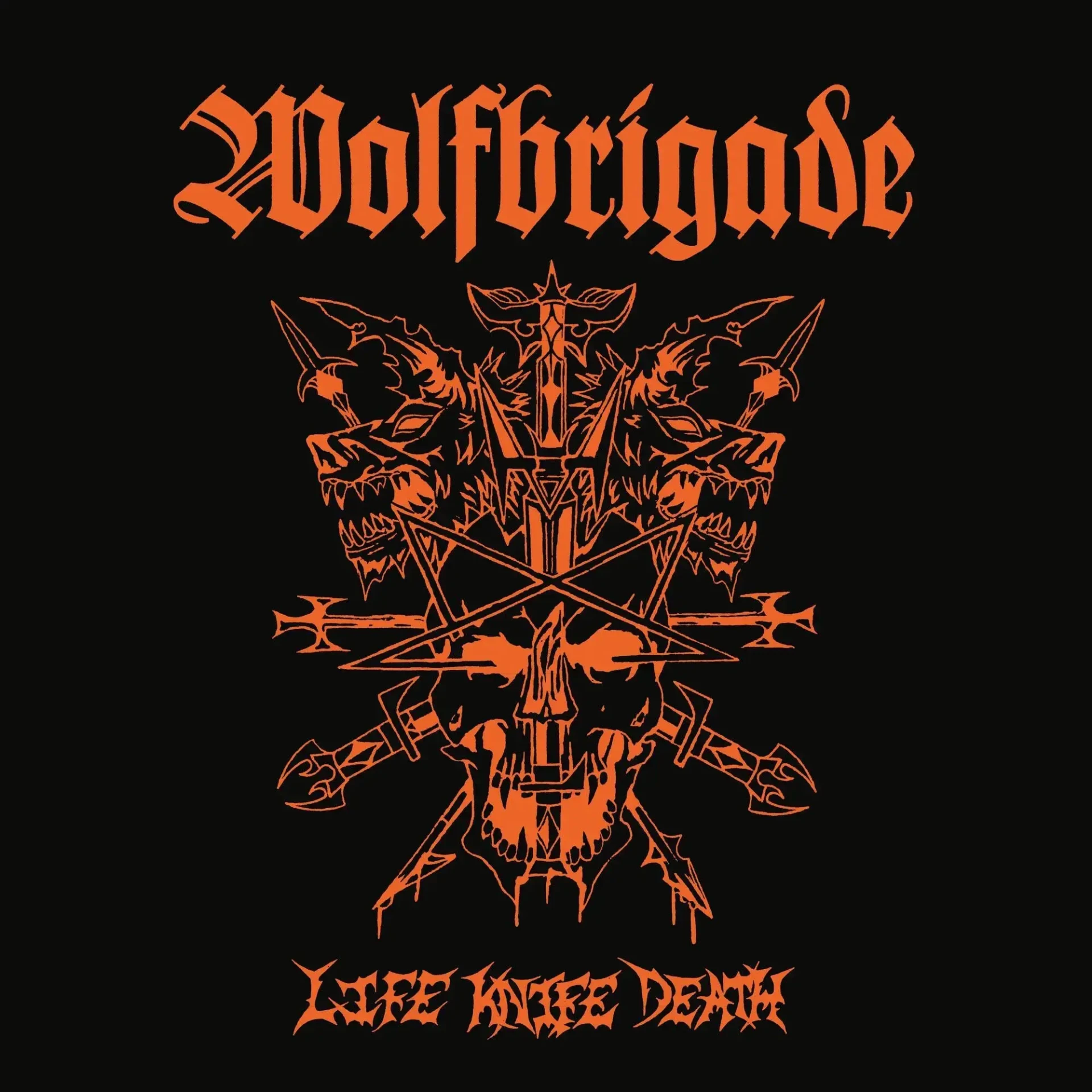 WOLFBRIGADE - Life Knife Death · ORANGE/RED SPLATTER LP 1