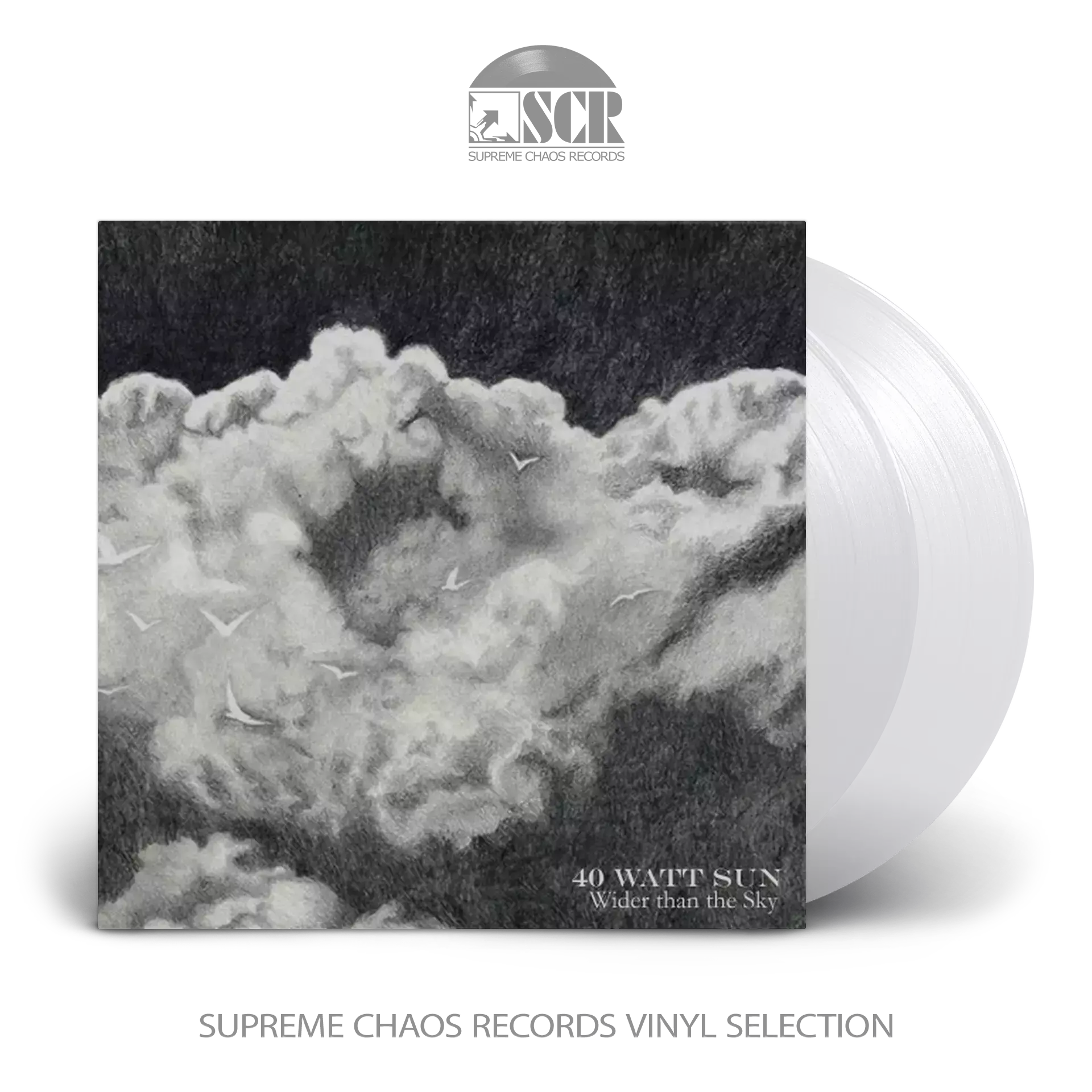 40 WATT SUN · Wider Than The Sky | CRYSTAL CLEAR 2LP (Doom Metal Vinyl)