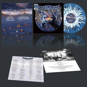 WINGS OF STEEL · Wings Of Steel | BLUE/BLACK/WHITE LP (Heavy Metal Vinyl)