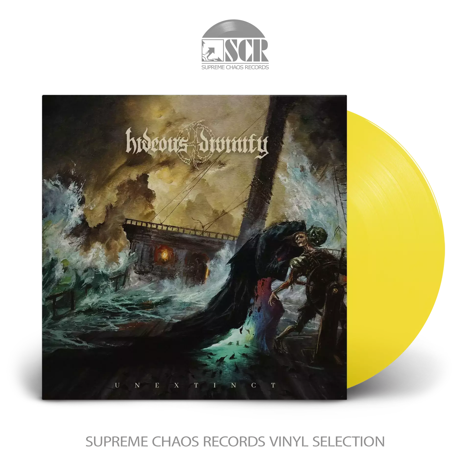 HIDEOUS DIVINITY · Unextinct | TRANSPARENT SUN YELLOW LP (Death Metal Vinyl)