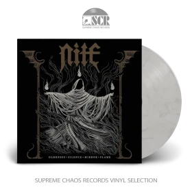 NITE · Darkness Silence Mirror Flame | WHITE/BLACK MARBLED LP (Heavy Metal/Black Metal Vinyl)