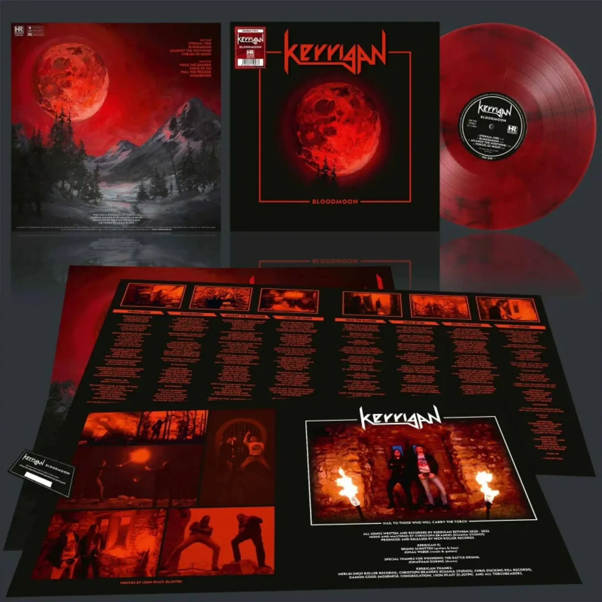 KERRIGAN · Bloodmoon | RED MARBLED LP (Heavy Metal Vinyl)