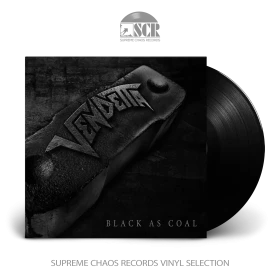 VENDETTA · Black As Coal | BLACK LP (Thrash Metal Vinyl)