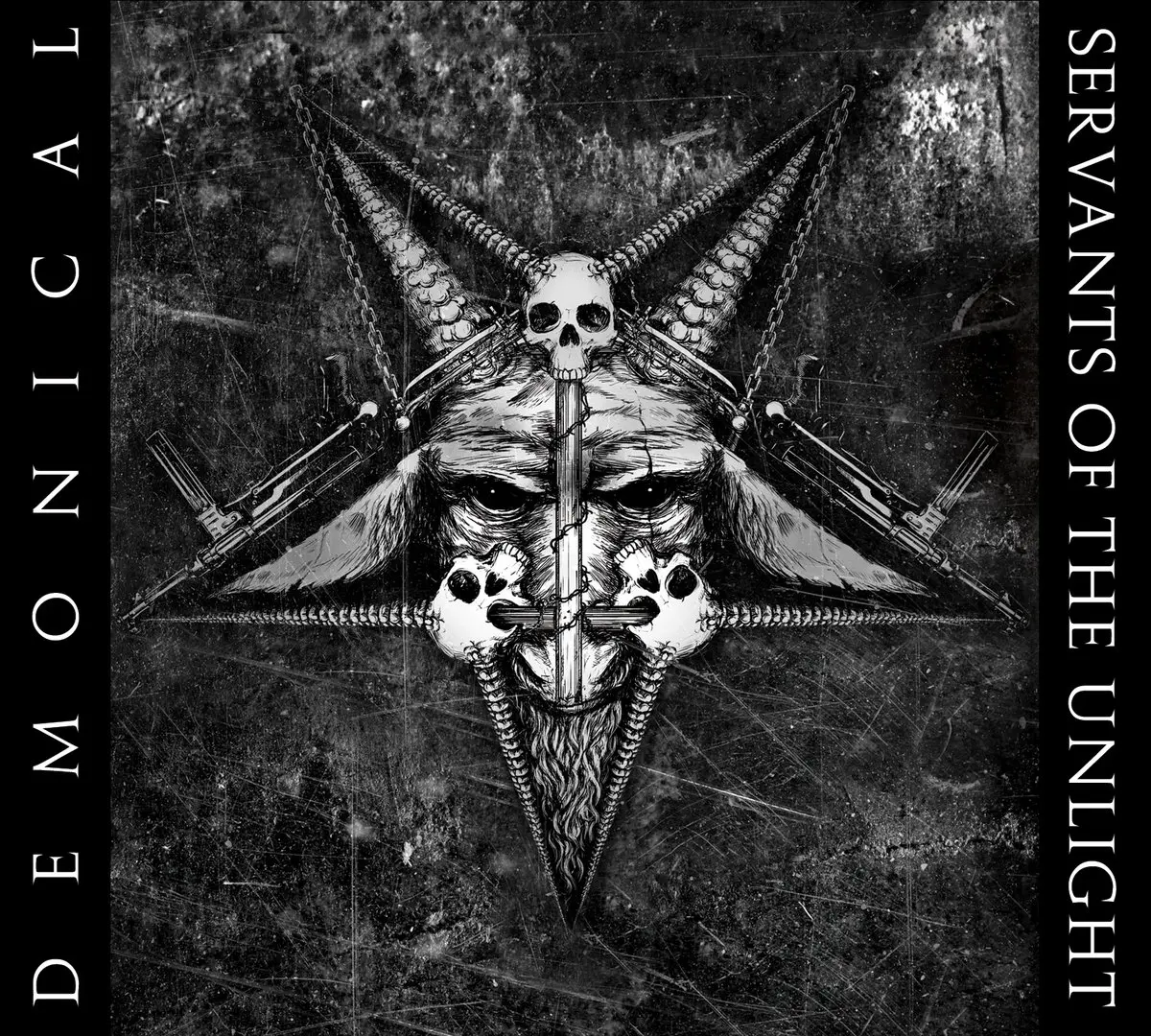 DEMONICAL · Servants Of The Unlight | WHITE/GREY/BLACK MARBLED LP (Death Metal Vinyl) · Bild 1