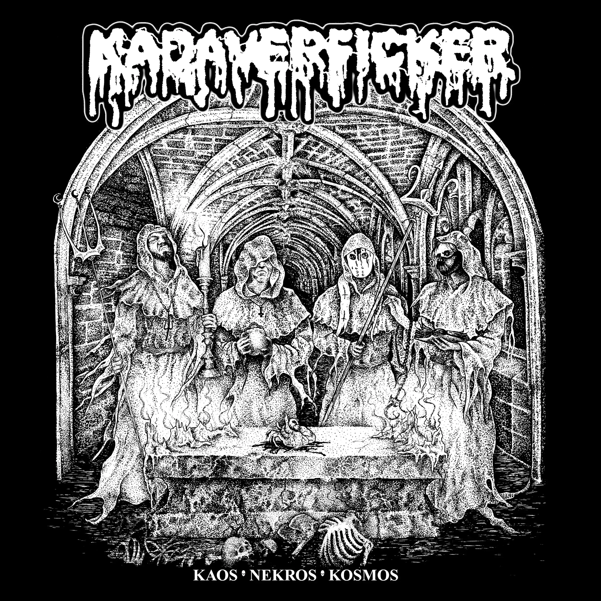 KADAVERFICKER - Kaos Nekros Kosmos · WHITE LP (Death Metal/Grindcore/Black Metal Vinyl) · Bild 1
