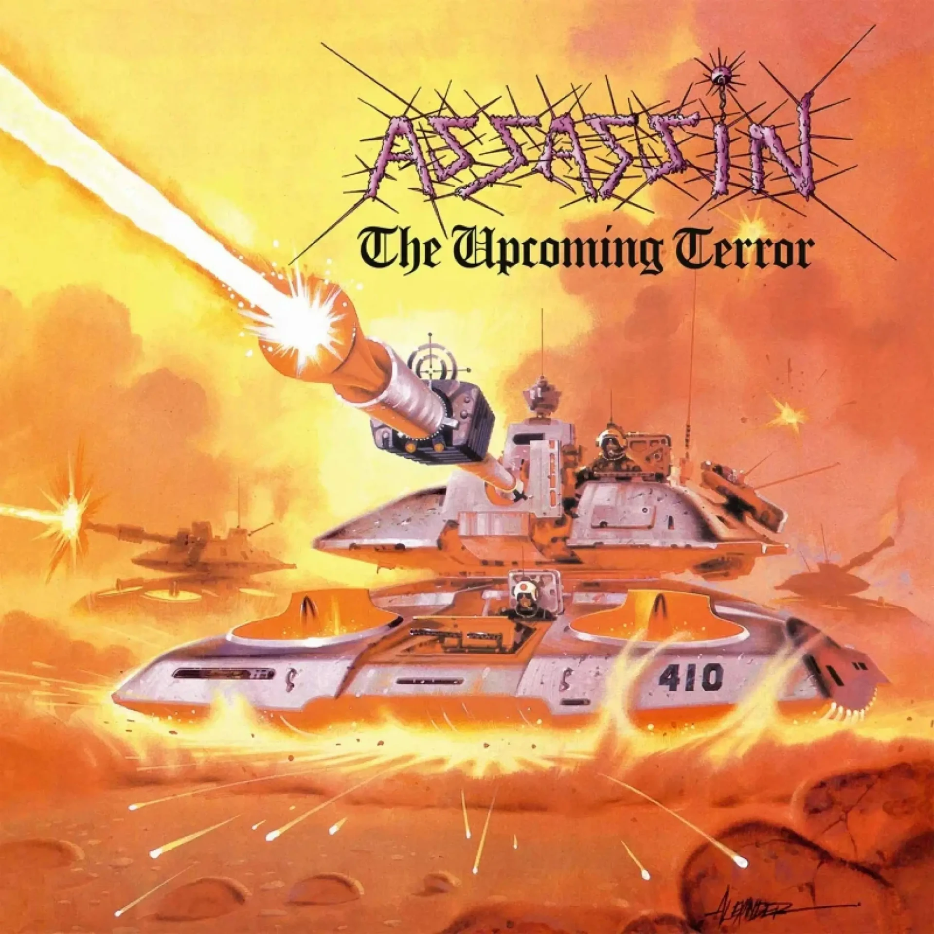 ASSASSIN - The Upcoming Terror · SILVER LP (Thrash Metal Vinyl) · Bild 1