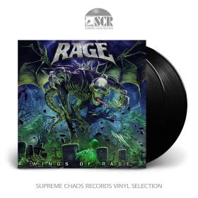 RAGE · Wings Of Rage | BLACK DLP (Heavy Metal Vinyl)