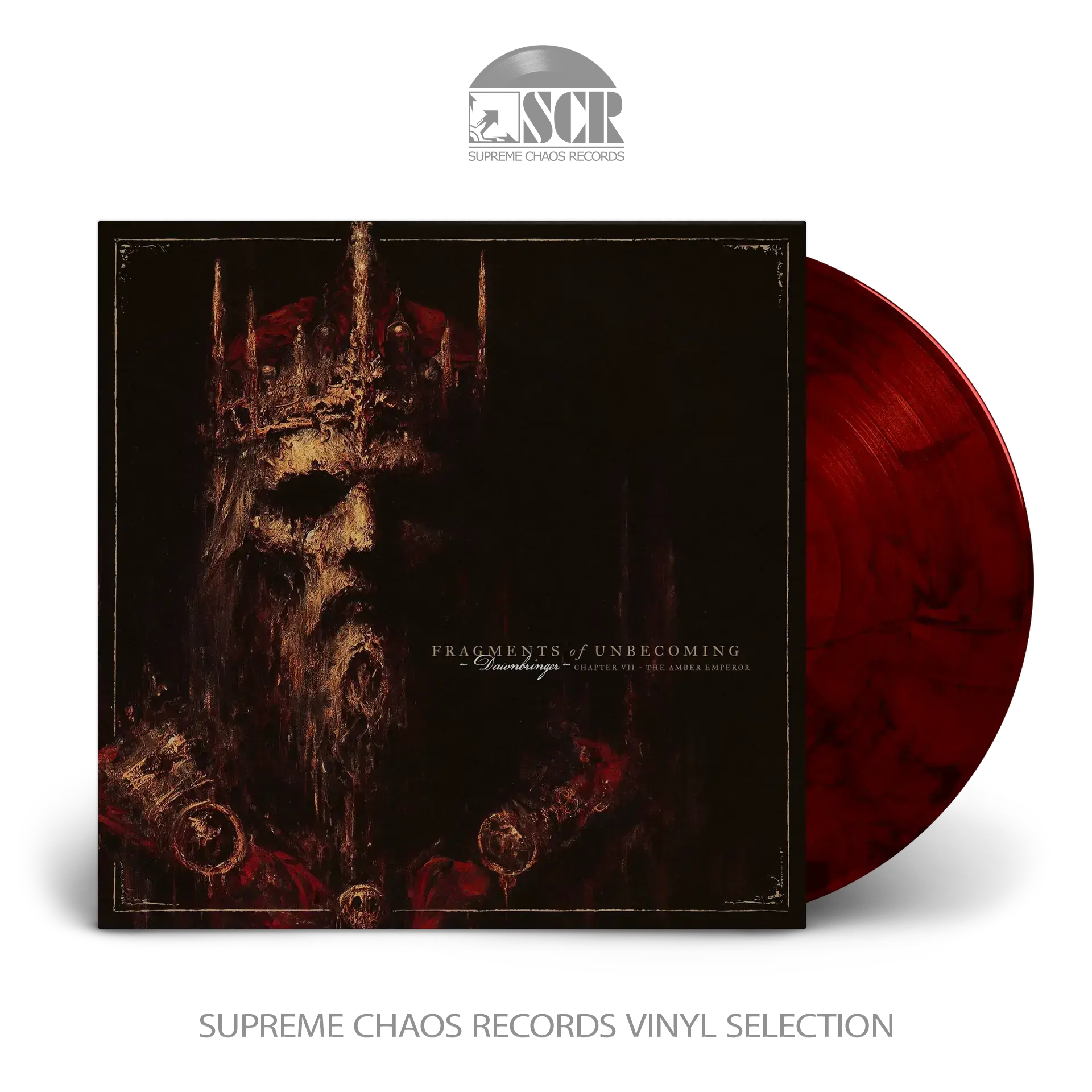 FRAGMENTS OF UNBECOMING · Dawnbringer | RED/BLACK LP+7" (Melodic Death Metal Vinyl)