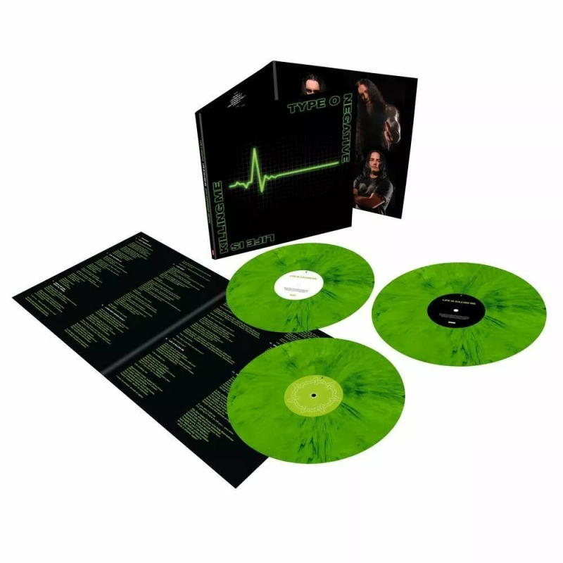 TYPE O NEGATIVE - Life Is Killing Me (20th Anniversary Edition) · GREEN/BLACK MIXED 3LP TYPE O NEGATIVE - Life Is Killing Me (20th Anniversary Edition) · GREEN/BLACK MIXED 3LP (Doom Metal Vinyl)