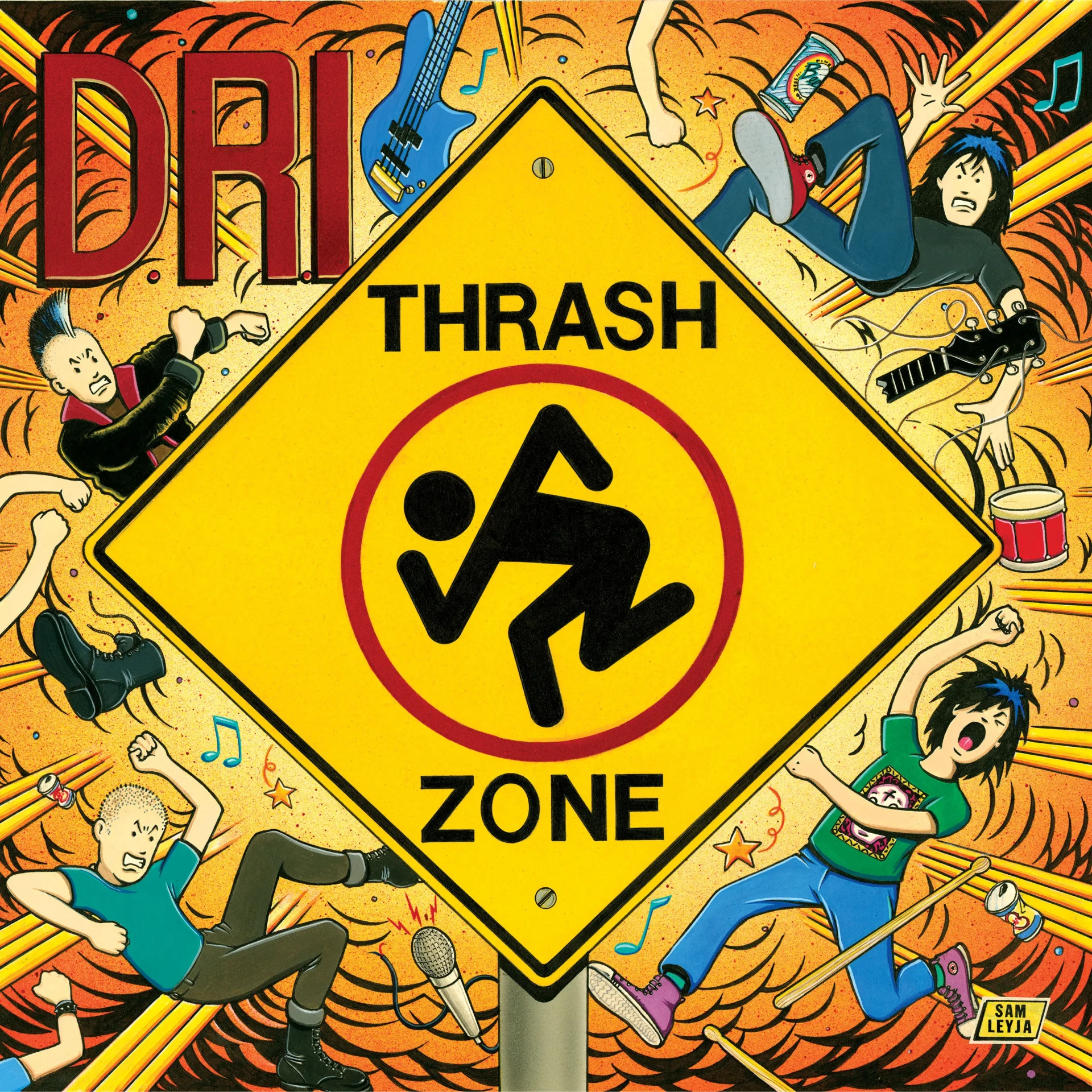 D.R.I. · Thrash Zone | ORANGE/YELLOW/WHITE SPLATTER LP (Thrash Metal Vinyl) · Bild 2