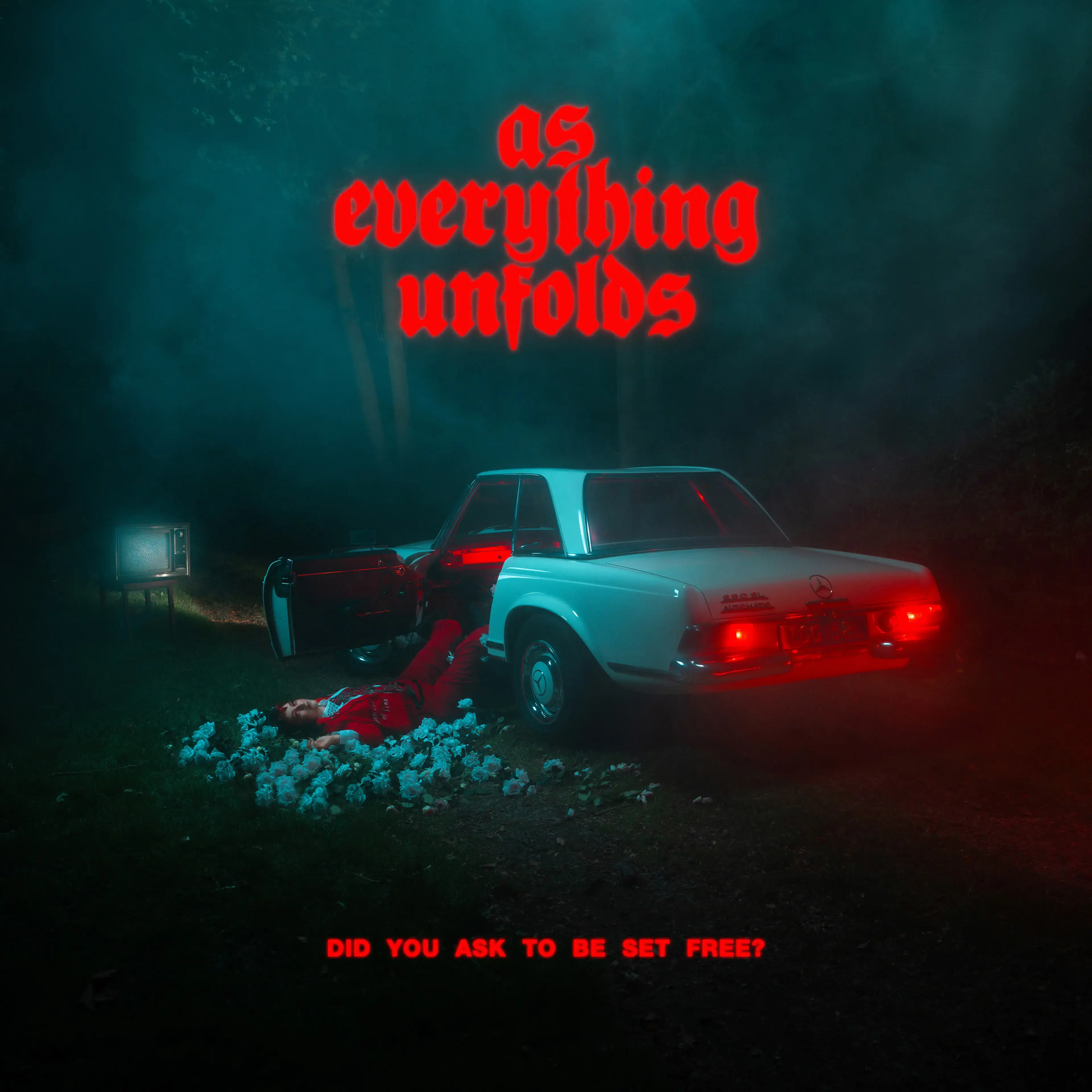 AS EVERYTHING UNFOLDS · Did You Ask To Be Set Free? | PETROL GREEN LP (Alternative Metal Vinyl) · Bild 1