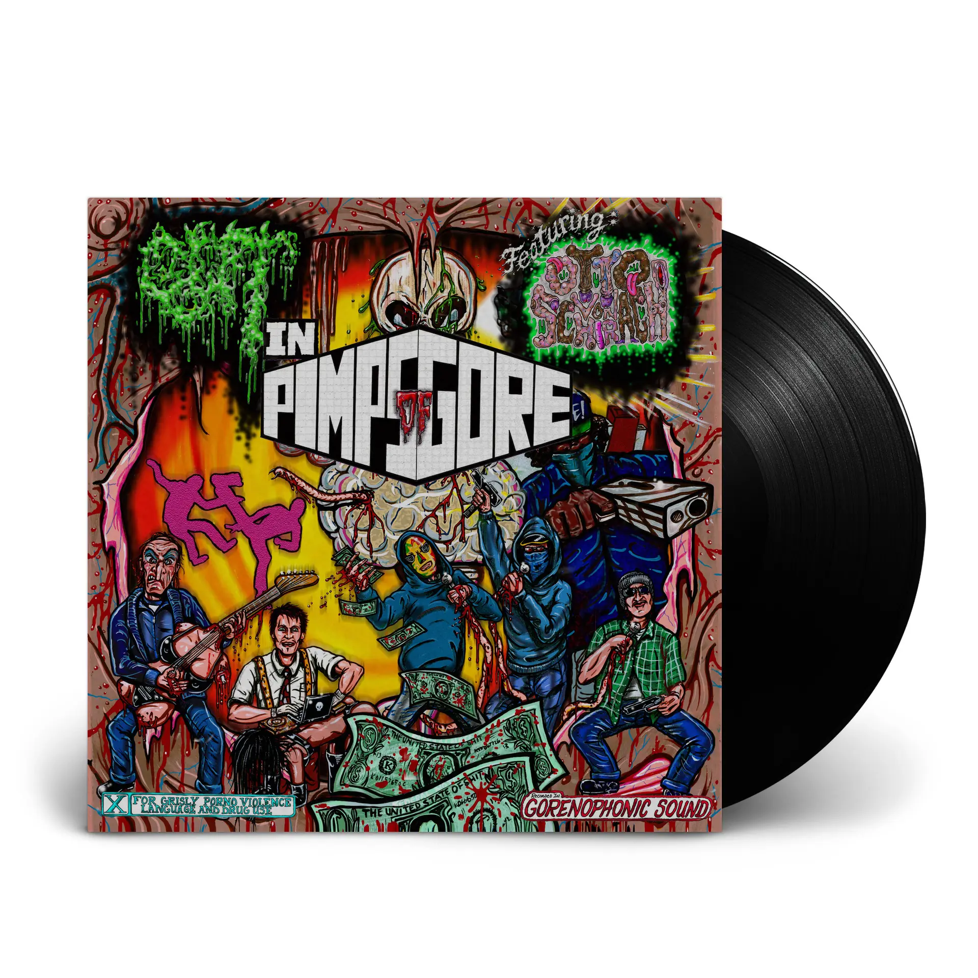 GUT - Pimps of Gore · BLACK 7" EP (Grindcore/Electronic Vinyl)
