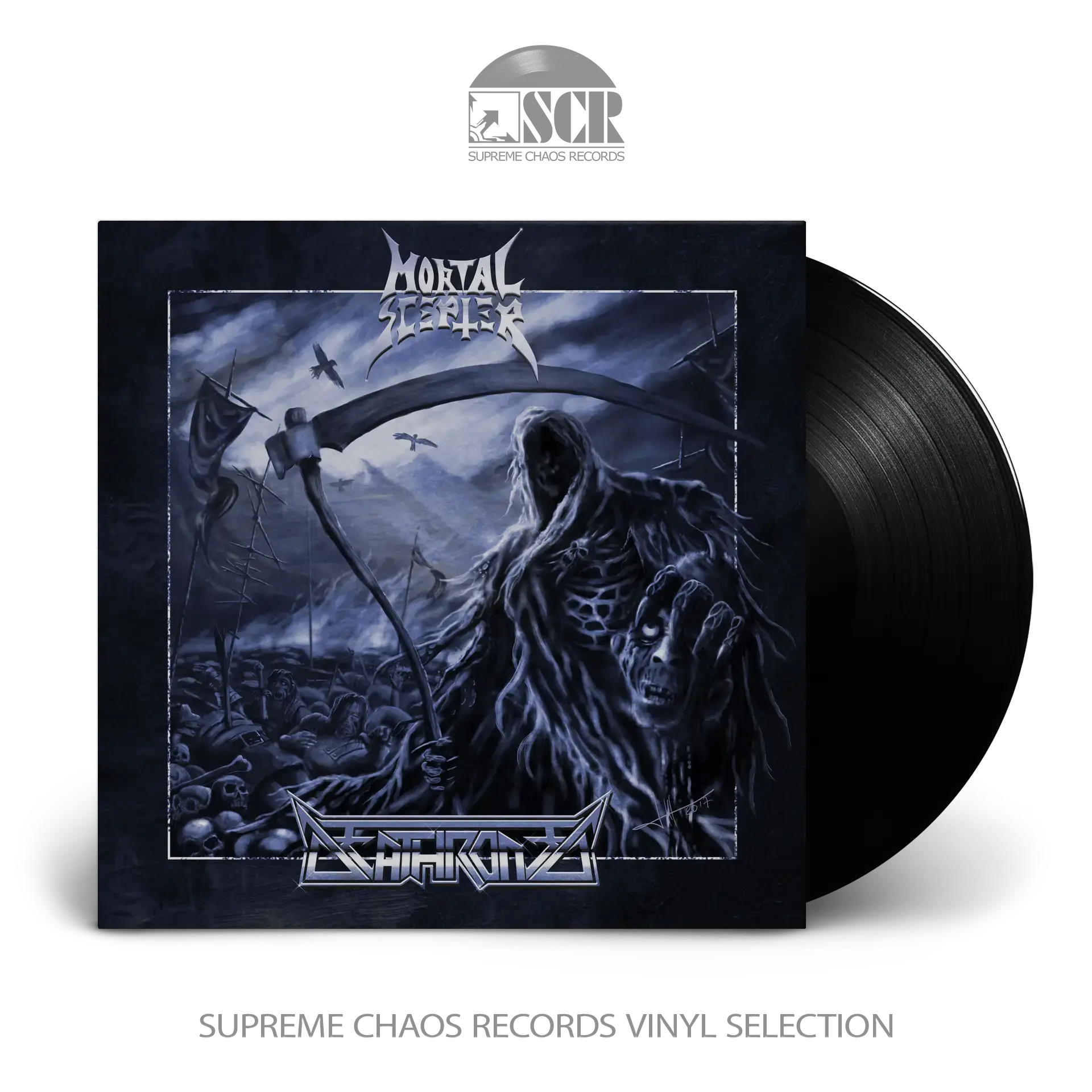 MORTAL SCEPTER/DEATHRONED · Mortal Scepter/Deathroned | BLACK LP (Thrash Metal Vinyl)