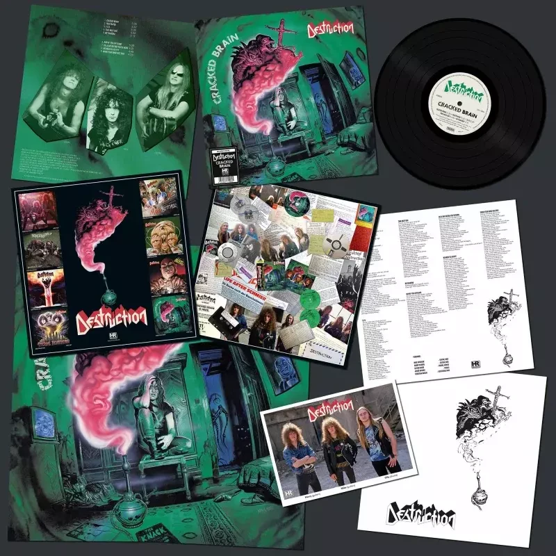 DESTRUCTION · Cracked Brain | OLIVE/BLUE/WHITE SPLATTER LP (Thrash Metal Vinyl) · Bild 2