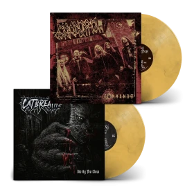 PHANTOM CORPORATION / CATBREATH · Commando / Die By The Claw | ORANGE BLACK MARBLED LP (Thrash Metal/Death Metal Vinyl)