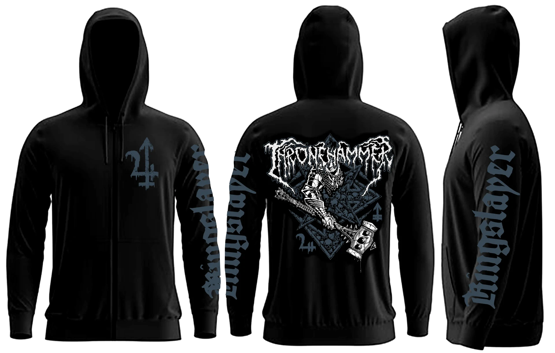 THRONEHAMMER · Hammer Sigil | ZIPPER (Doom Metal/Epic Metal/Death Metal Clothes)