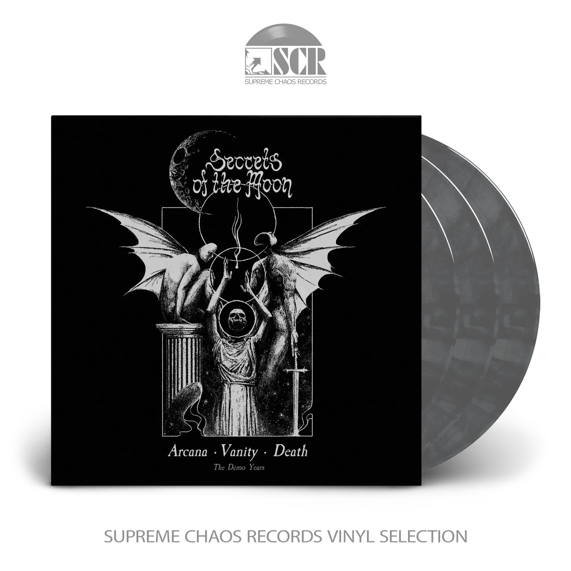 SECRETS OF THE MOON · Arcana Vanity Death (The Demos Years) | GREY/BLACK 3LP (Black Metal Vinyl)