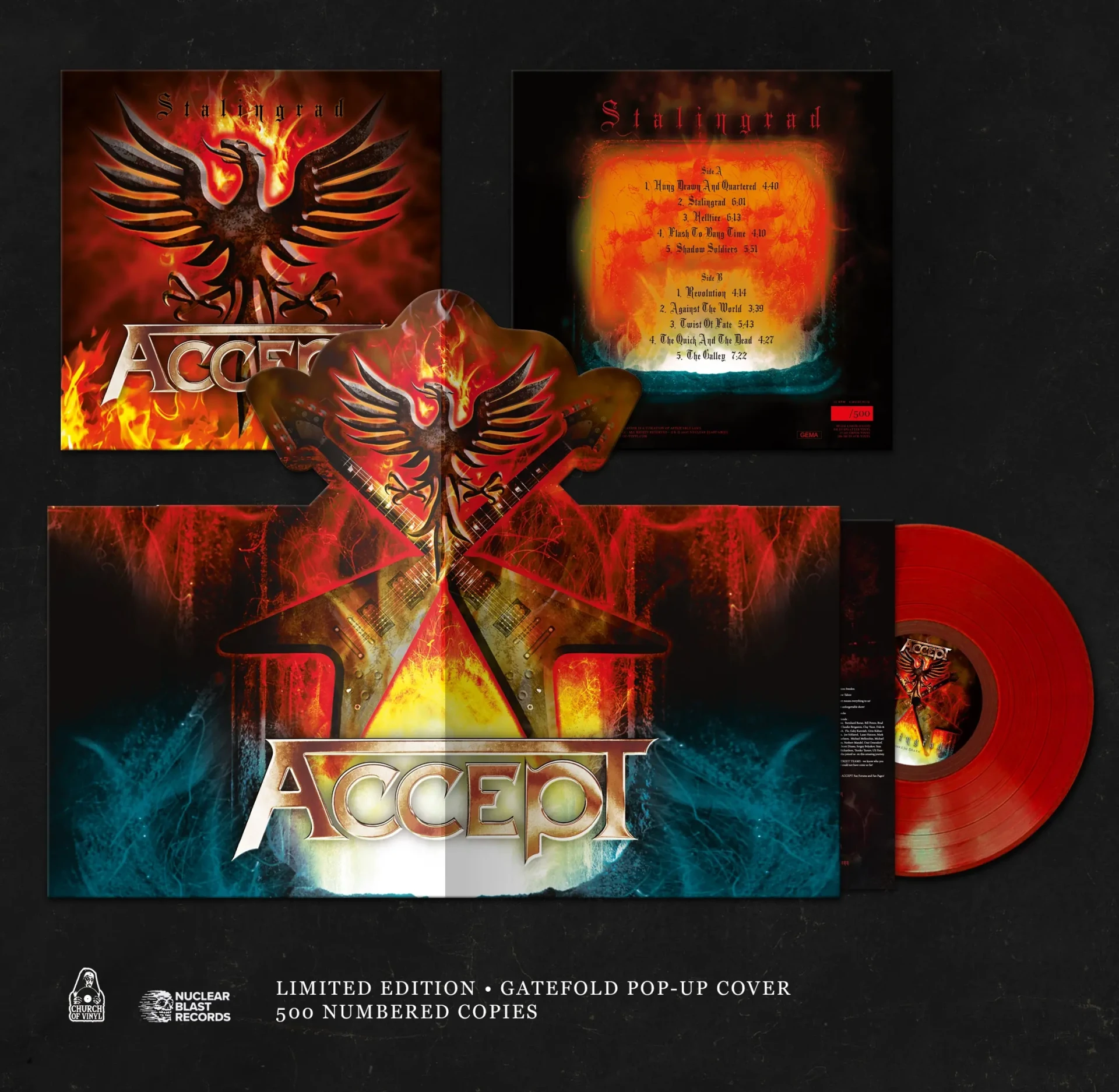 ACCEPT - Stalingrad (Pop-Up) · RED LP (Heavy Metal Vinyl)