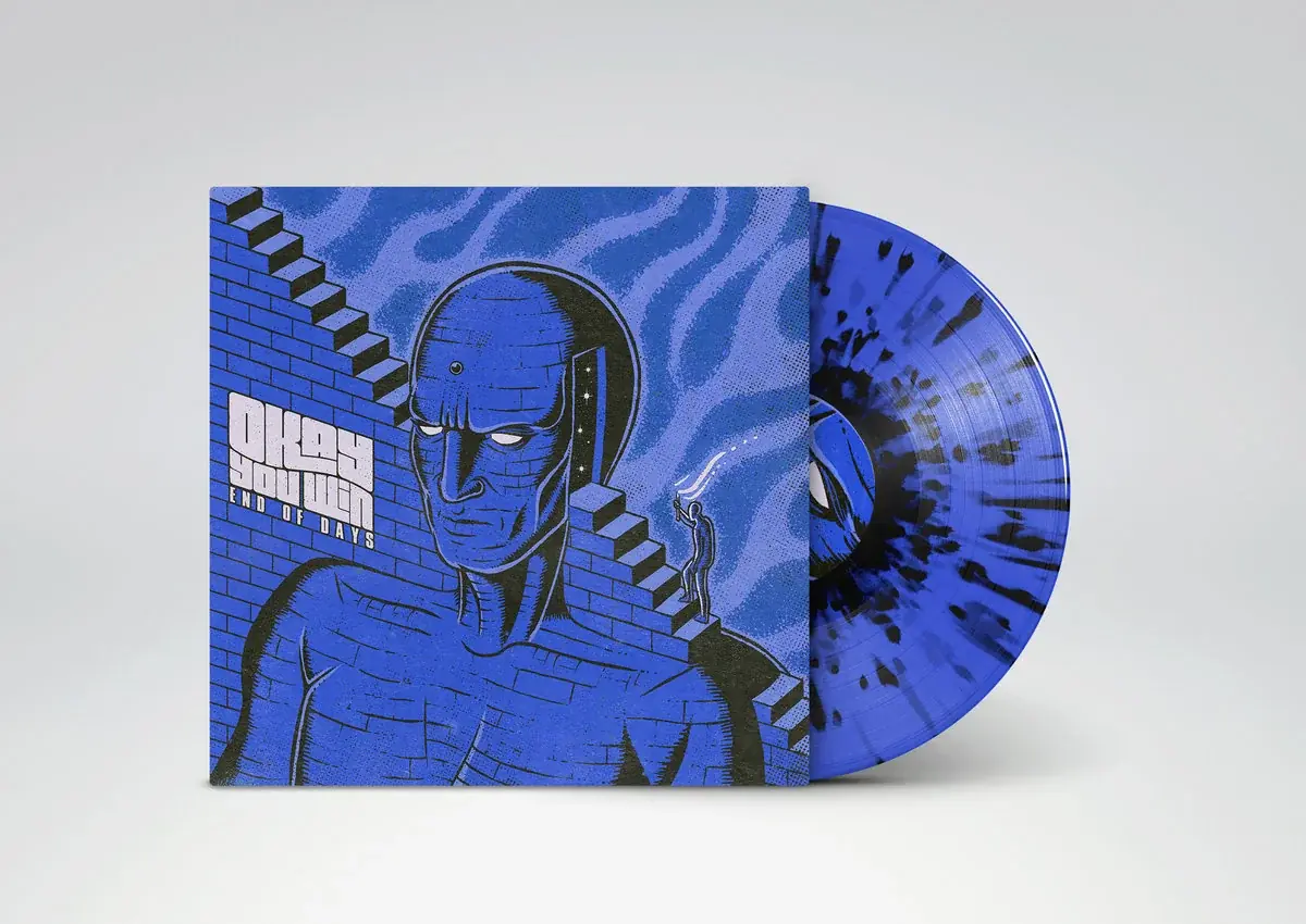 OKAY YOU WIN · End Of Days | BLUE/BLACK SPLATTER LP (Stoner Rock Vinyl) · Bild 2