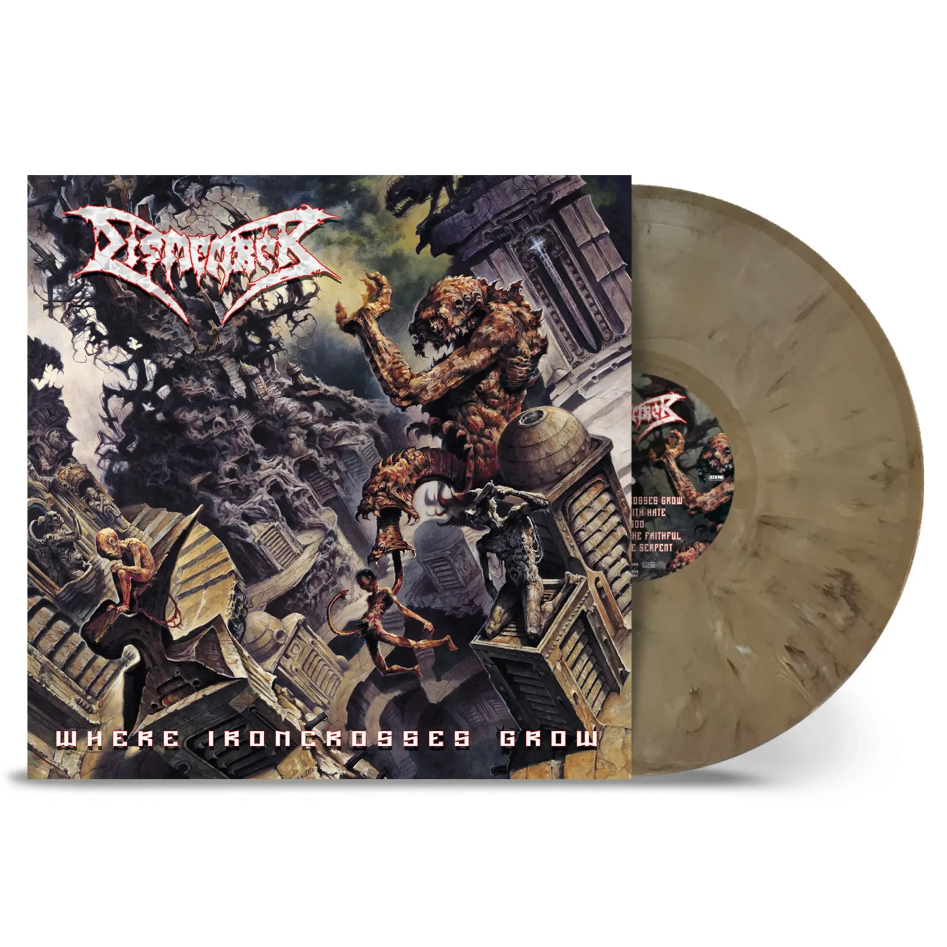DISMEMBER · Where Ironcrosses Grow | SAND MARBLED LP (Death Metal Vinyl)