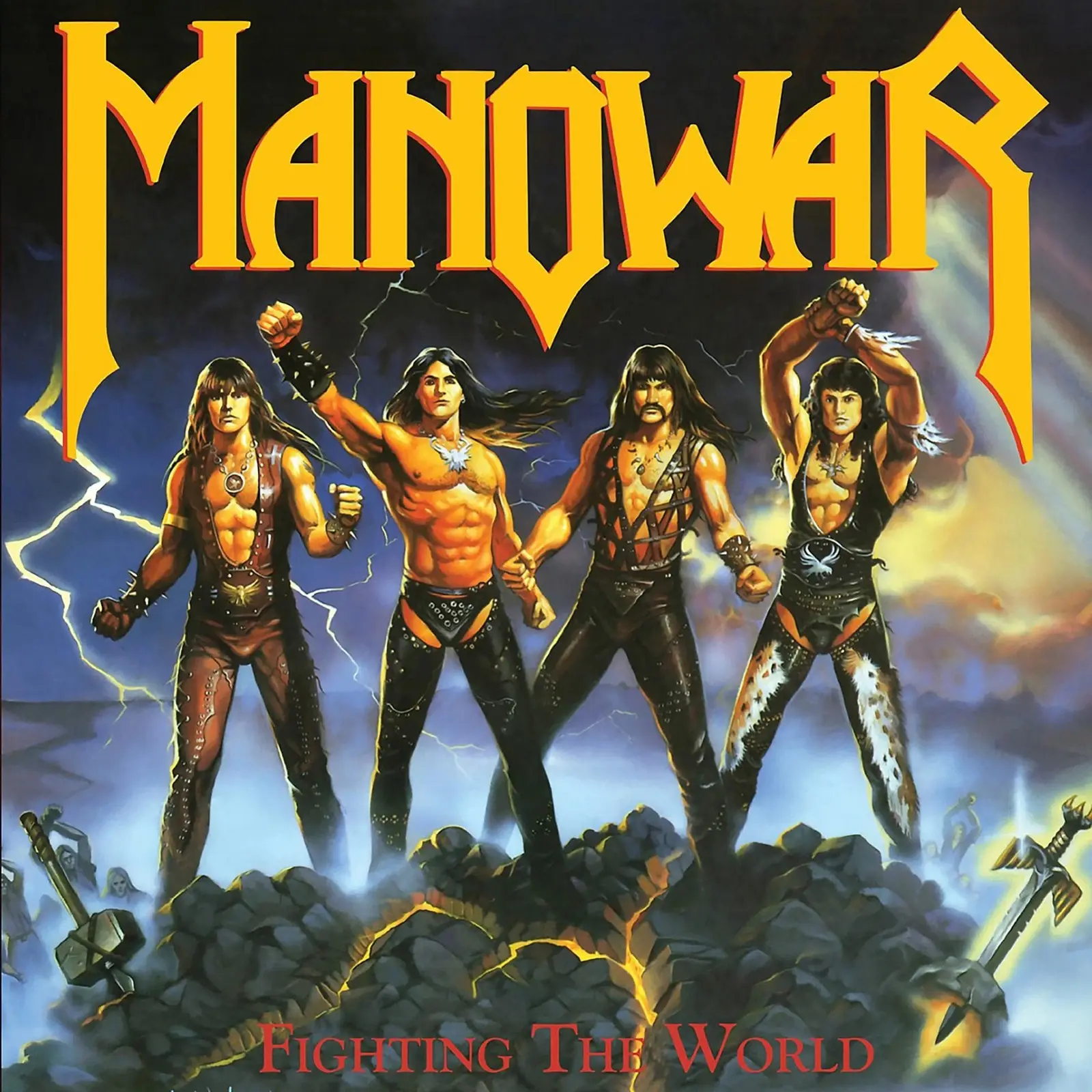 MANOWAR · Fighting the World | SILVER LP (Heavy Metal Vinyl) · Bild 1