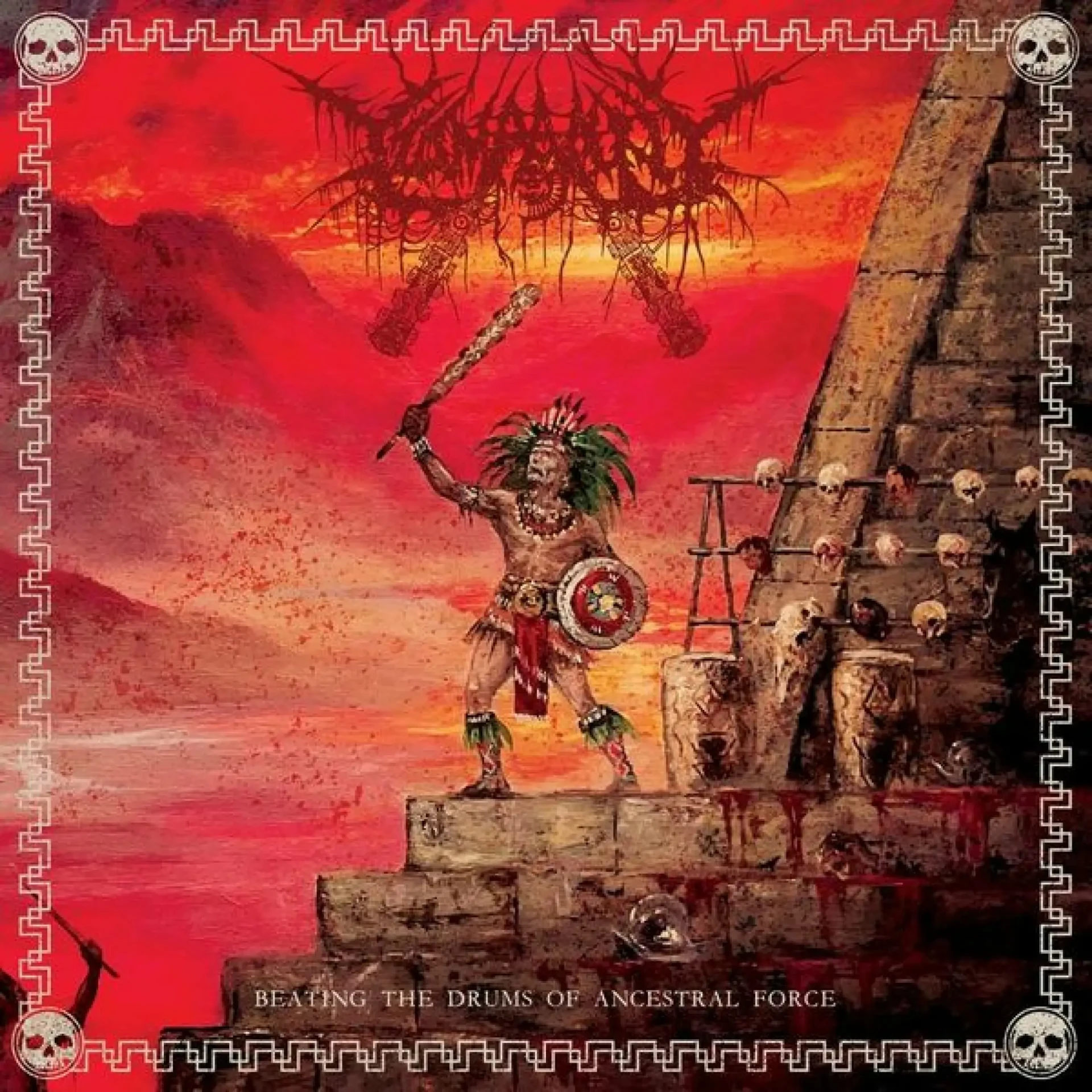 TZOMPANTLI - Beating The Drums Of Ancestral Force · BLACK LP (Death Metal Vinyl) · Bild 1