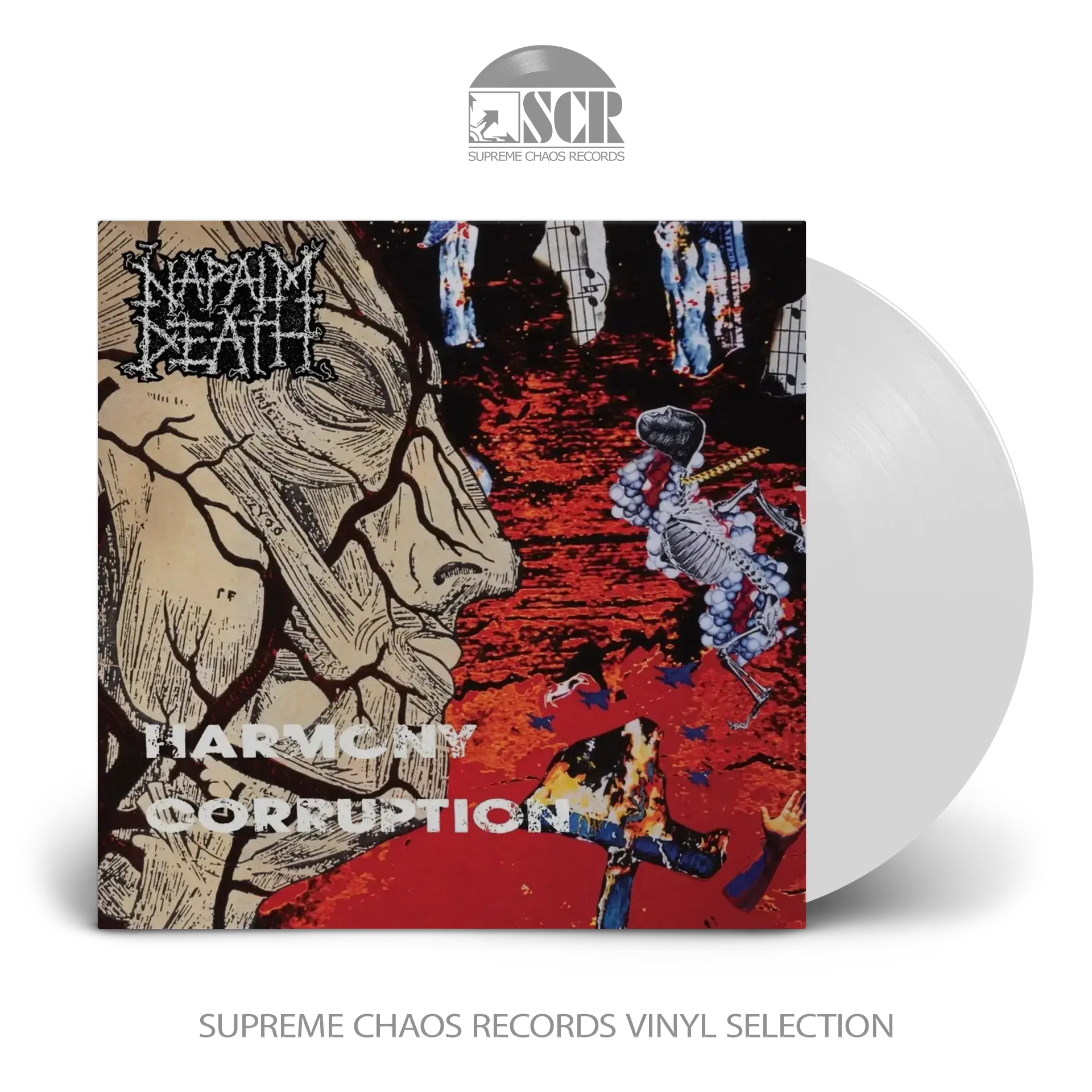 NAPALM DEATH · Harmony Corruption | WHITE LP (Death Metal/Grindcore Vinyl)