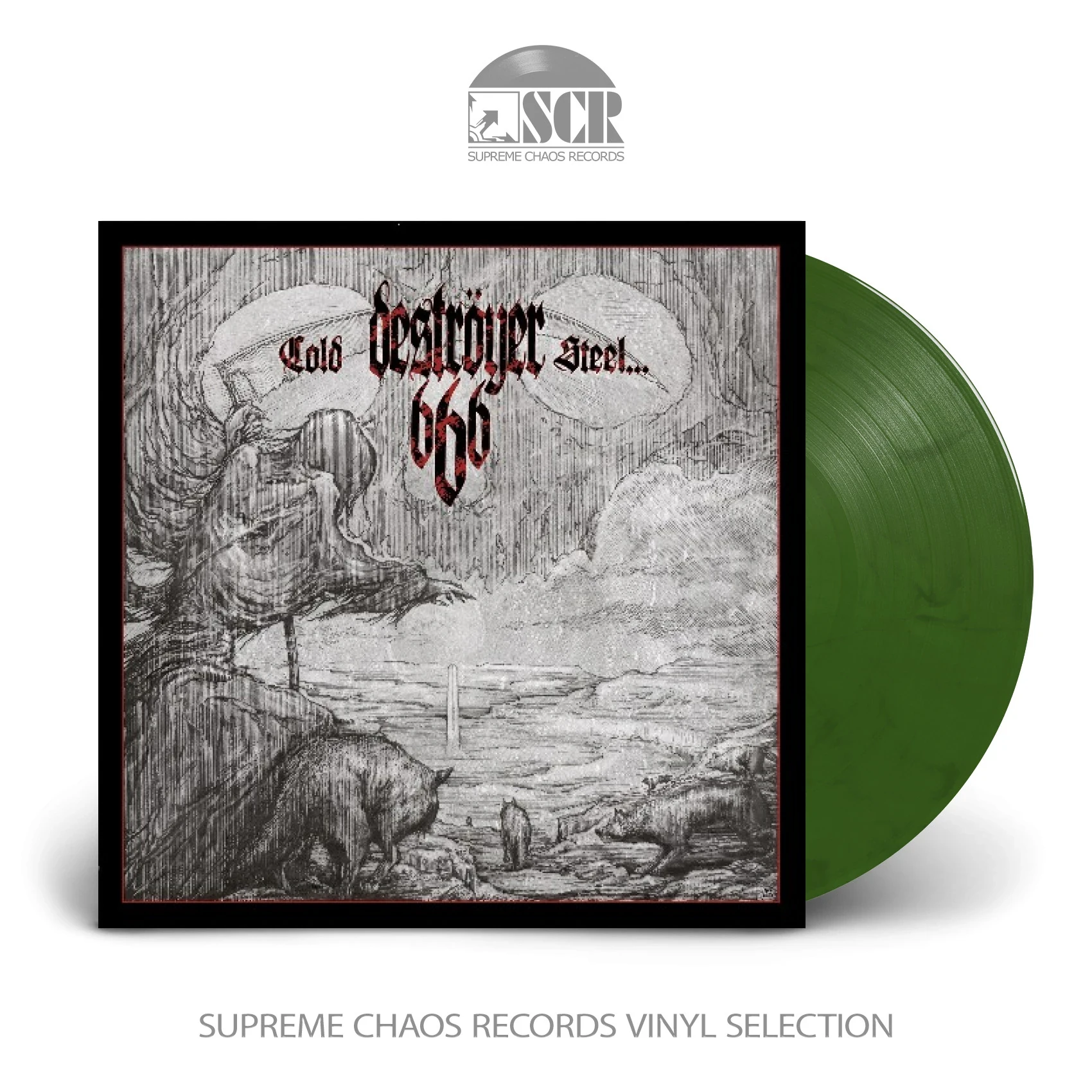 DESTRÖYER 666 · Cold Steel For An Iron Age | SILVER/GREEN LP (Thrash Metal/Black Metal Vinyl)