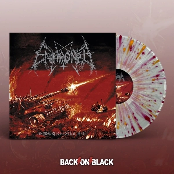 ENTHRONED · Armoured Bestial Hell (B-Stock) | CLEAR/RED/ORANGE/WHITE LP (Black Metal Vinyl)