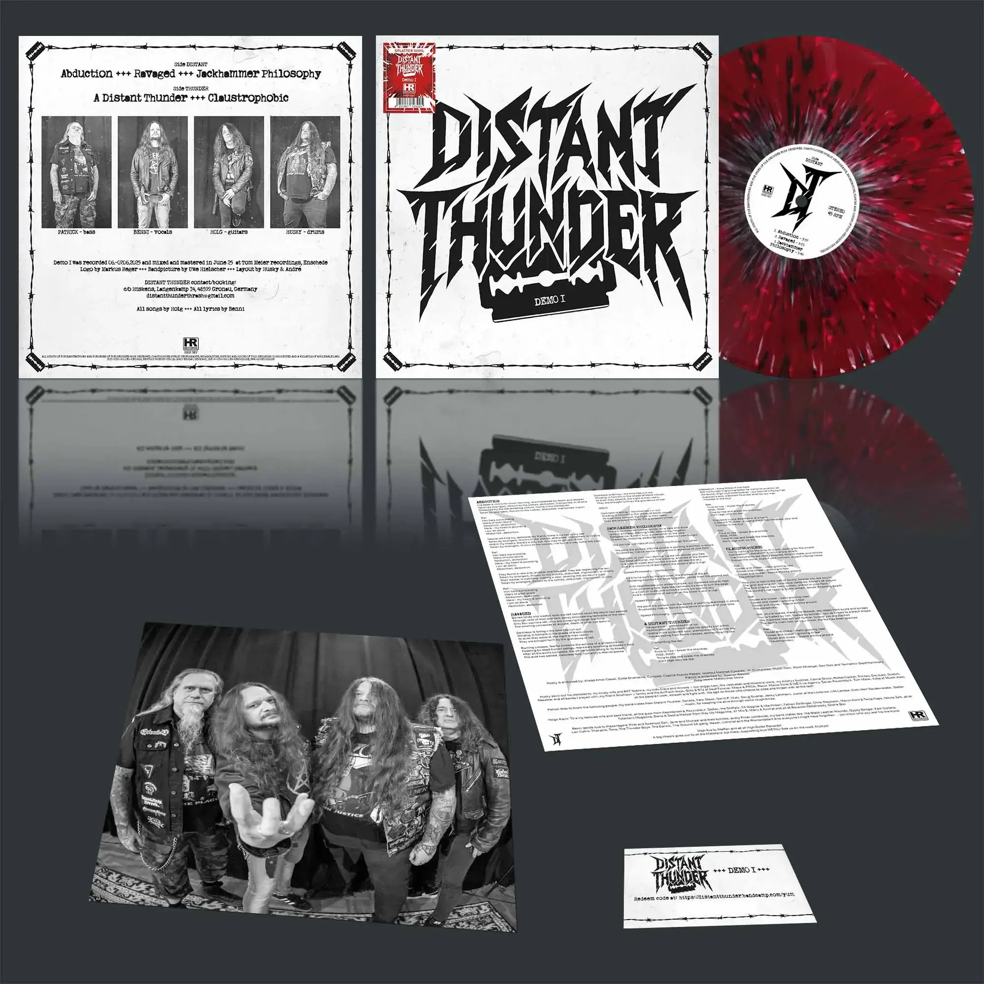 DISTANT THUNDER · Demo I | SPLATTER LP (Thrash Metal Vinyl) · Bild 2