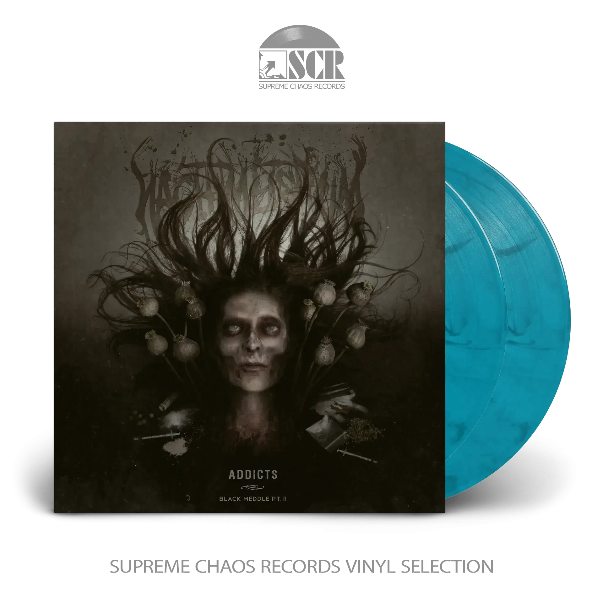 NACHTMYSTIUM · Addicts - Black Meddle Pt. II | BLUE/GREEN MARBLED 2LP (Black Metal Vinyl)