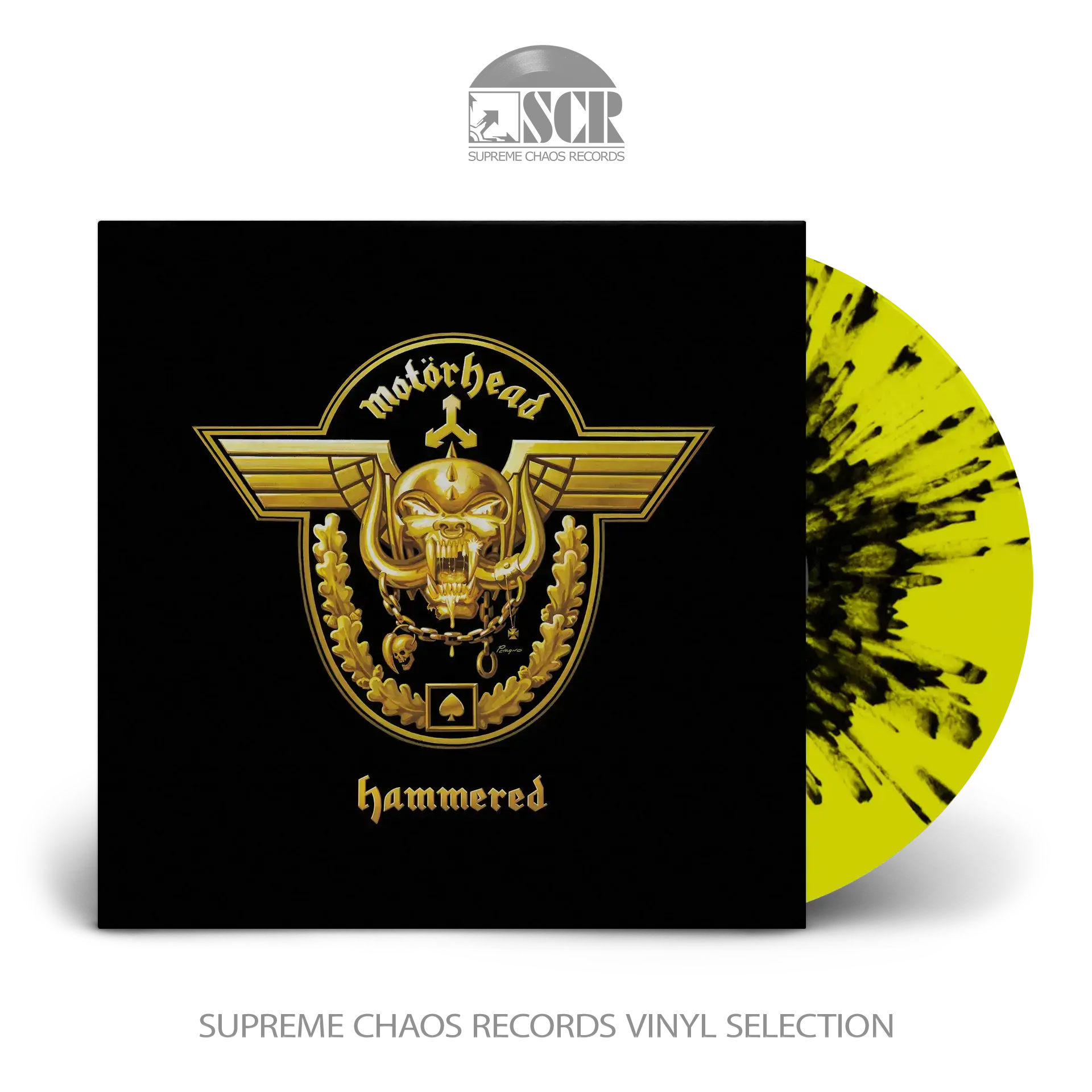 MOTÖRHEAD - Hammered (2th Anniversary) · YELLOW/BLACK SPLATTER LP MOTÖRHEAD - Hammered (2th Anniversary) · YELLOW/BLACK SPLATTER LP (Hard Rock/Heavy Metal Vinyl)