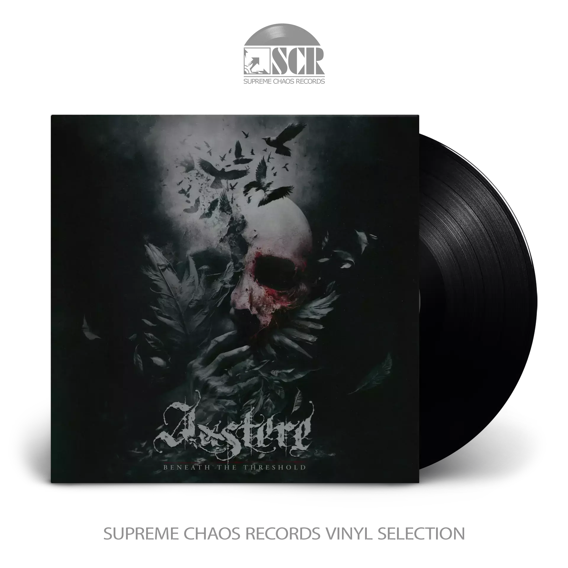 AUSTERE · Beneath The Threshold | BLACK LP (Black Metal Vinyl)