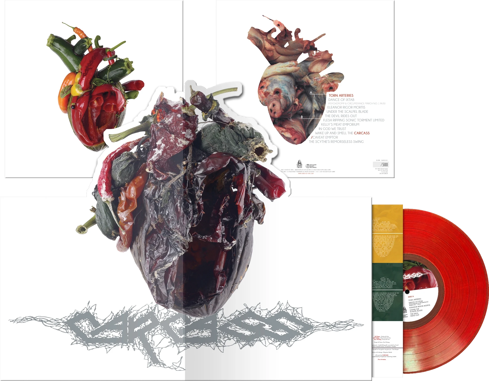 CARCASS · Torn Arteries (Deluxe Pop-Up) | RED LP (Death Metal Vinyl)