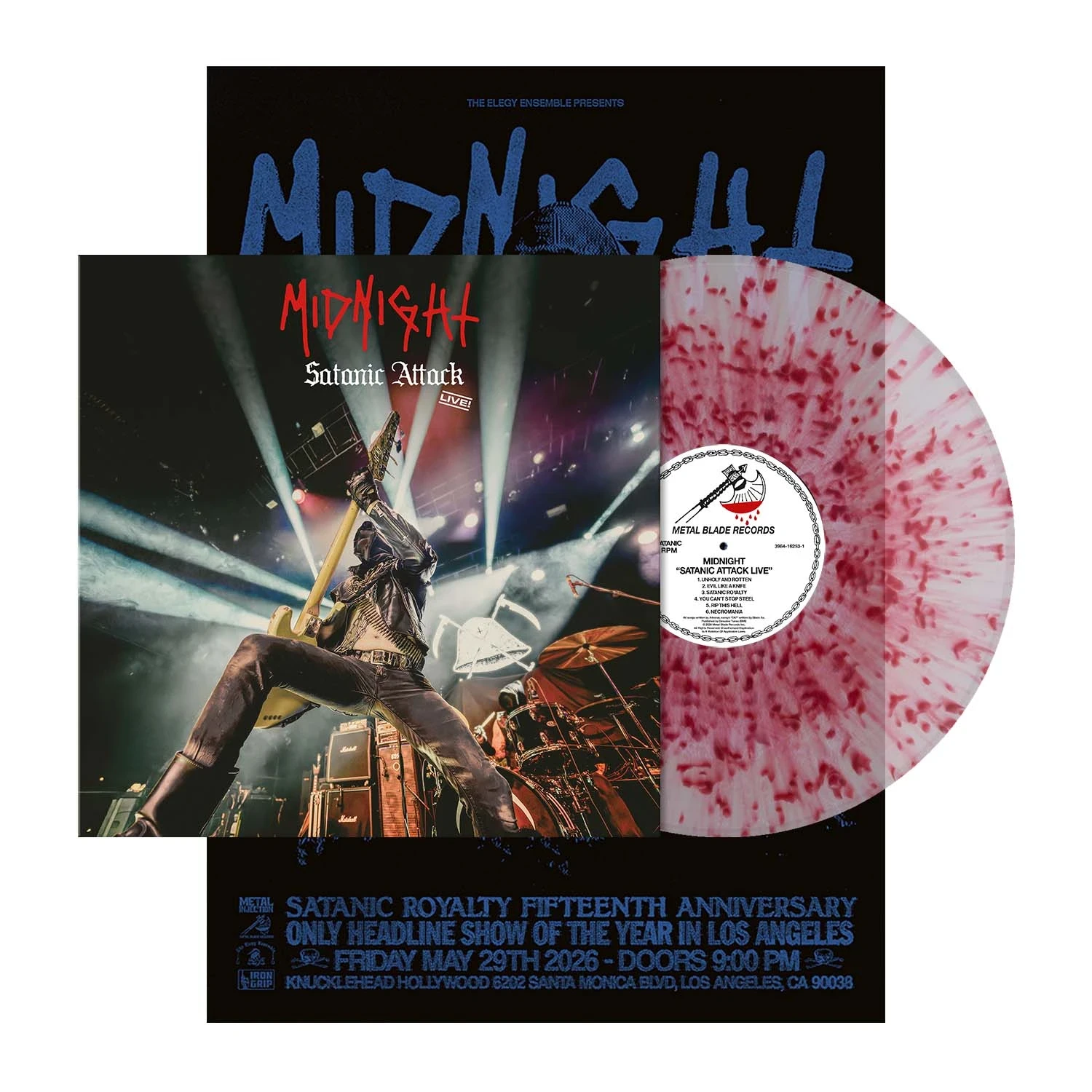 MIDNIGHT · Satanic Attack Live! | BLOOD SPLATTER LP (Heavy Metal/Thrash Metal/Black Metal Vinyl) · Bild 2