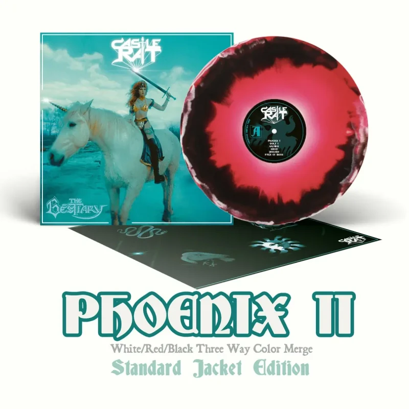 Castle Rat · The Bestiary (Phoenix II Edition) | RED/BLACK/WHITE Marbled LP