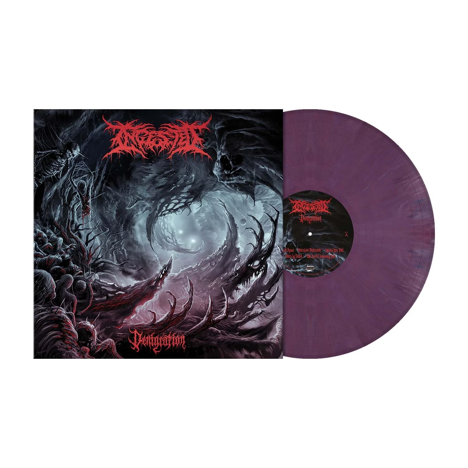INGESTED · Denigration | PURPLE/RED/WHITE MARBLED LP (Death Metal Vinyl) · Bild 3