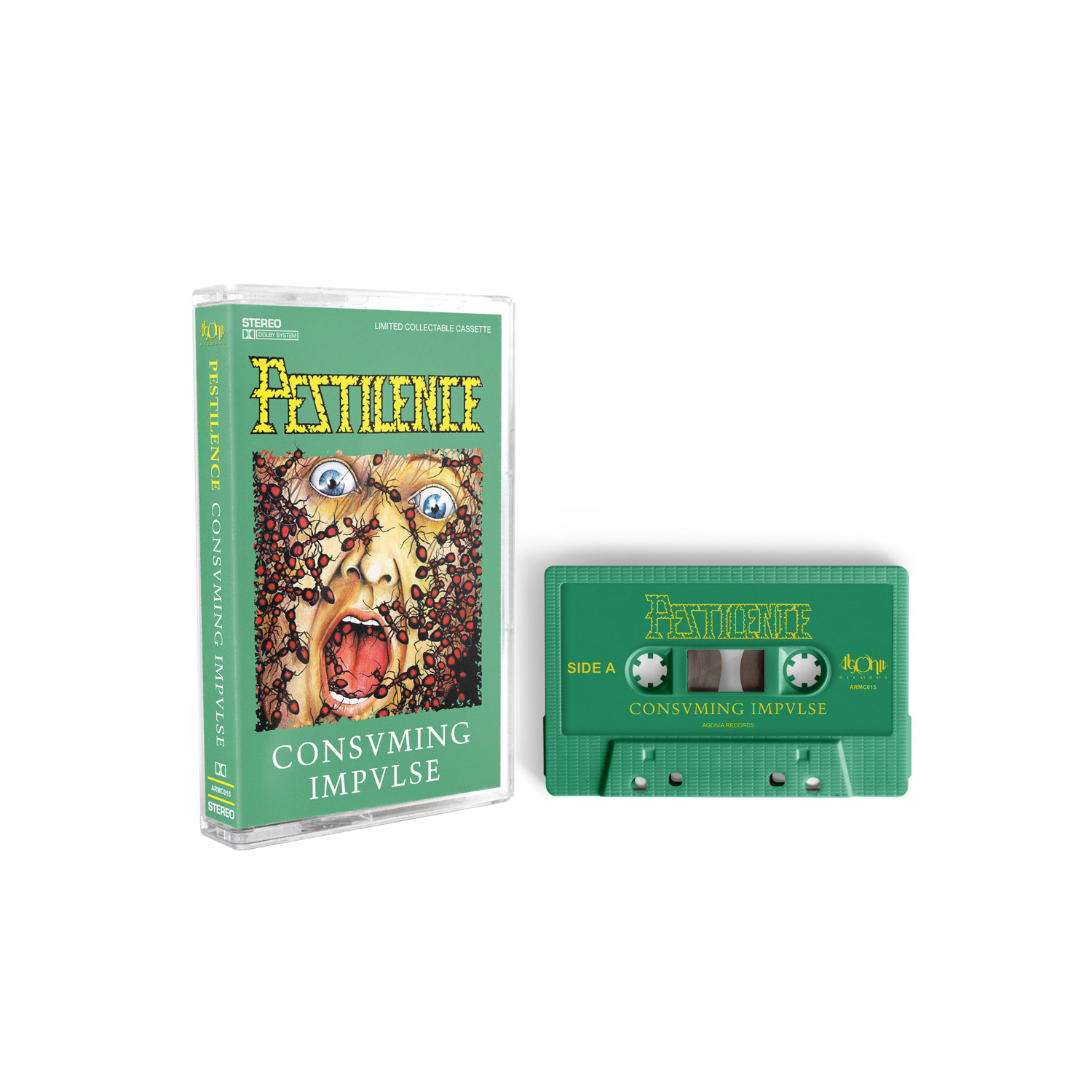 PESTILENCE · Consuming Impulse (Re-Release 2023] | GREEN TAPE (Death Metal Tapes)
