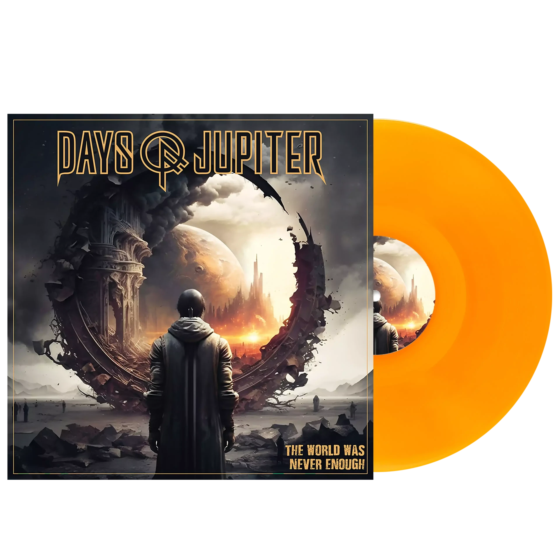 DAYS OF JUPITER · The World Was Never Enough | COSMIC SUNRISE ORANGE LP (Alternative Metal Vinyl)