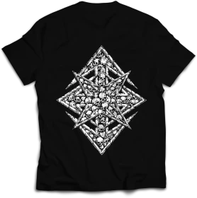 THRONEHAMMER - Chaos Star Logo [T-SHIRT] (Doom Metal/Epic Metal/Death Metal/Heavy Metal Clothes) · Bild 2