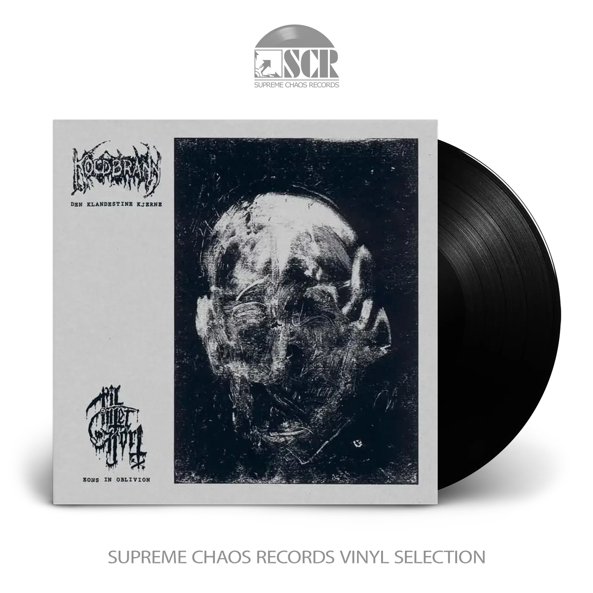 KOLDBRANN / TILINTETGJORT · Den Klandestine Kjerne / Eons In Oblivion | BLACK 7" (Black Metal Vinyl)